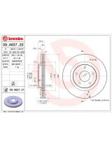 BREMBO 09.A637.21 Тормозной диск передний
