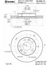 BREMBO 09.B463.10 Тормозной диск передний