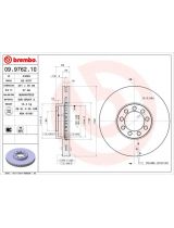 BREMBO 09.9762.10 Тормозной диск передний