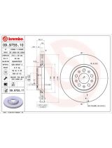 BREMBO 09.9755.11 Тормозной диск передний