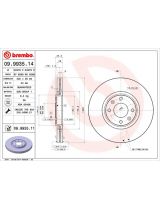 BREMBO 09.9935.14 Тормозной диск передний