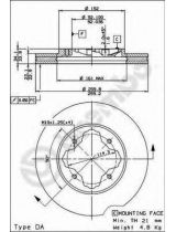 BREMBO 09.5290.14 Тормозной диск передний