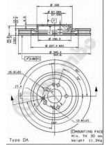 BREMBO 09.7606.11 Тормозной диск передний