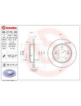 BREMBO 08.C172.20 Тормозной диск задний