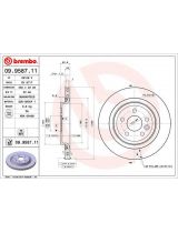 BREMBO 09.9587.11 Тормозной диск задний