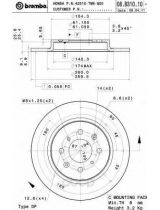 BREMBO 08.B310.10 Тормозной диск задний