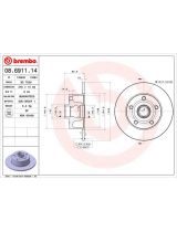 BREMBO 08.6911.14 Тормозной диск задний