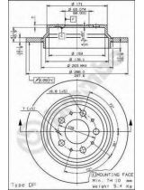 BREMBO 08.7765.11 Тормозной диск задний