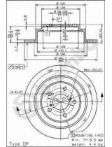 BREMBO 08.6897.14 Тормозной диск задний