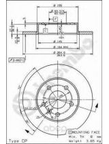BREMBO 08.7627.11 Тормозной диск задний
