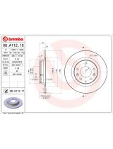 BREMBO 08.A112.11 Тормозной диск задний