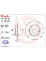 BREMBO 08.A759.11 Тормозной диск задний с покрытием