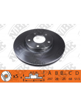 NiBK RN1516 Тормозной диск передний