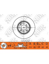 NiBK RN1525 Тормозной диск передний