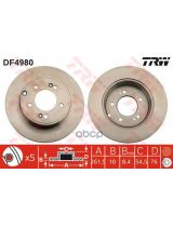 TRW DF4980 Тормозной диск задний