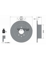 Textar 92237103 Тормозной диск задний