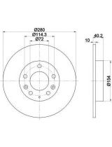 Textar 92125603 Тормозной диск задний