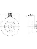 Textar 92072103 Тормозной диск задний