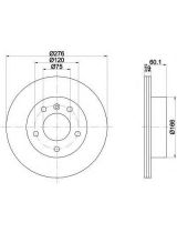 Textar 92072403 Тормозной диск задний