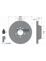 Textar 92122005 Тормозной диск задний