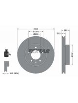 Textar 92121505 Тормозной диск передний (левый)
