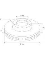 Valeo 297242 Тормозной диск передний