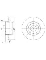 Delphi BG3426 Тормозной диск передний