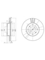 Delphi BG2567 Тормозной диск передний