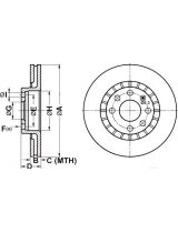ATE 24.0124-0115.1 Тормозной диск передний