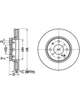 ATE 24.0124-0159.1 Тормозной диск передний