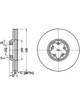ATE 24.0124-0168.1 Тормозной диск передний