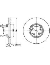 ATE 24.0124-0167.1 Тормозной диск передний
