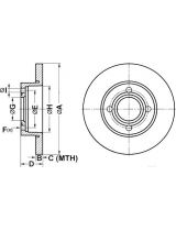 ATE 24.0113-0160.1 Тормозной диск передний