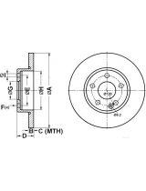 ATE 24.0112-0167.1 Тормозной диск передний