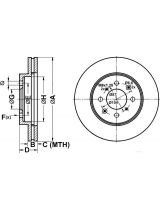 ATE 24.0121-0115.1 Тормозной диск передний