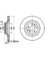 ATE 24.0122-0223.1 Тормозной диск задний