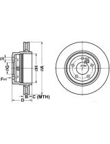 ATE 24.0122-0224.1 Тормозной диск задний