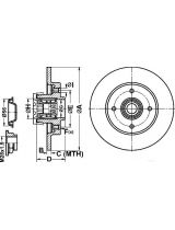 ATE 24.0109-0171.2 Тормозной диск задний с подшипником ис кольцом под датчик ABS