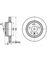 ATE 24.0119-0108.1 Тормозной диск задний
