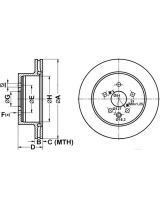 ATE 24.0118-0147.1 Тормозной диск задний