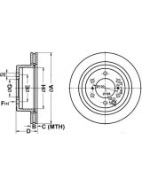 ATE 24.0118-0146.1 Тормозной диск задний