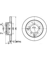 ATE 24.0110-0704.1 Тормозной диск задний