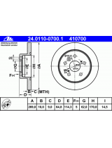 ATE 24.0110-0700.1 Тормозной диск задний