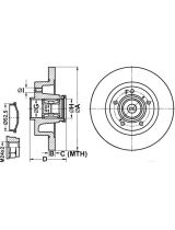 ATE 24.0111-0100.2 Тормозной диск задний с подшипником и датчиком ABS