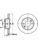 ATE 24.0109-0137.1 Тормозной диск задний