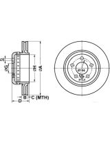 ATE 24.0120-0229.2 Тормозной диск задний (2-секционнный)