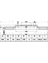 BLITZ BS0353 Тормозной диск