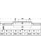 BLITZ BS0222 Тормозной диск