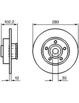 BOSCH 0 986 479 271 Тормозной диск задний c подшипником