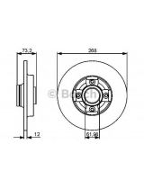 BOSCH 0 986 479 387 Тормозной диск задний с подшипником